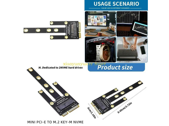 PCIE to M.2 NVMe Adapter PCIE to M.2 PCIE to NVMe Converter Card Risers Support 2230 2242 2260 2280 M.2 SSD
