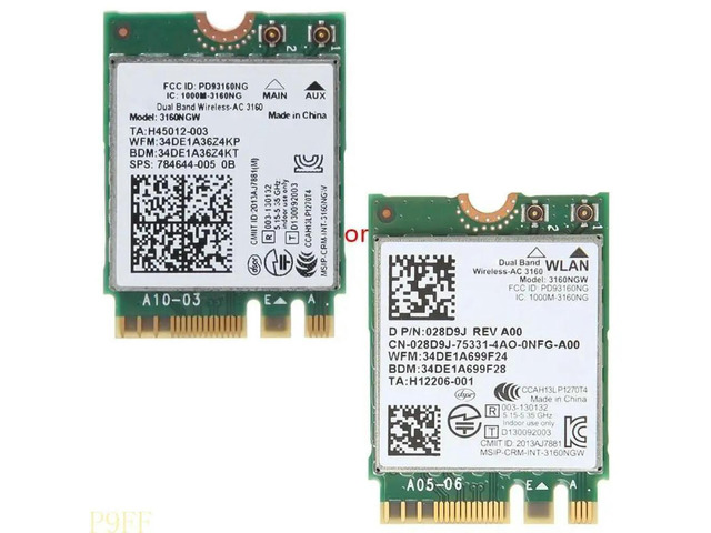 -AC 3160NGW Dual Band 2.4/5Ghz Bluetooth-compatible NGFF Card