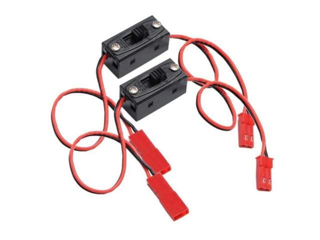 2 Pcs On/Off Power Switch Receiver JST Connector For HSP RC 1/10 1/8 Car Crawler Off-Road Vehicle Multi-Rotor Aircraft