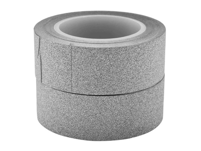 4Pcs 10M Glitter Washi Tape Stick Self Adhesive Decorative Decora Craft DIY Paper Silver