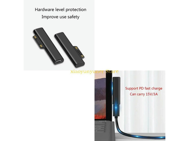 USB Type C Power Supply Magnetic for Head Converter USB C Female Adapter for Surface Pro 3 4 5 6 Surface Book USB C Adap