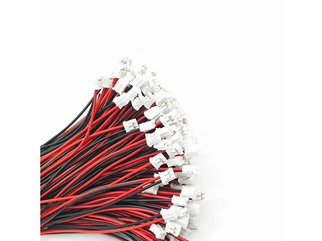 50 Pieces of PH2.0 Terminal Connecting Wires, 1007 Red-Black Wires, 22AWG, 8cm in Length
