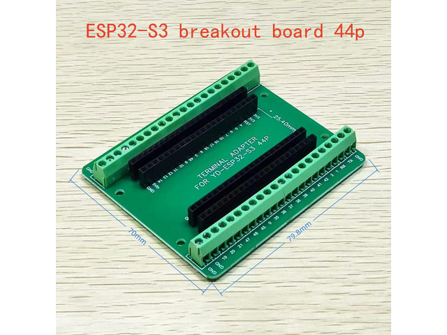 44-pin Development Board Expansion Board / Breakout Board for ESP32-S3