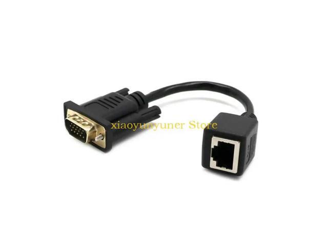 15cm VGA to RJ45 Converters Adapters Cable Line Extension Wire Cord Female/Male to Female Cat5/Cat6 Ethnernet Cable