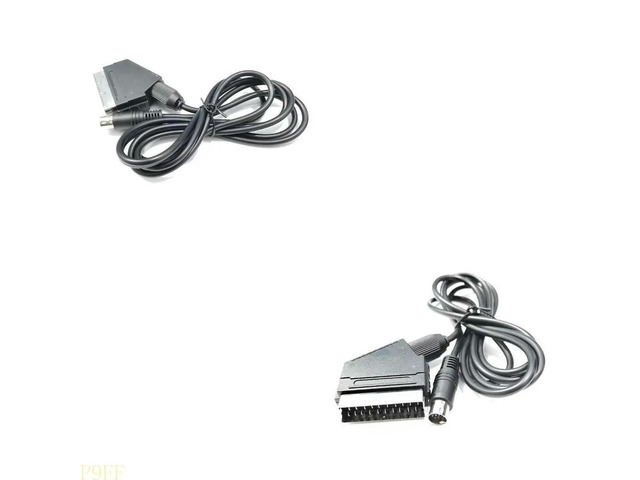 1.8m RGB/RGBS SCART OFC Adapter Cable for MD2 Game Console RGB Scart Cable 9pin V Pin /C Pin Console Retro Gaming