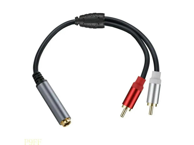 RCA Splitters 6.3mm Female to 2 RCA Male Stereo Cable Gold Plate Double RCA Male