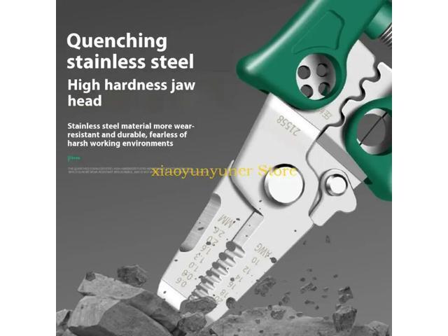 Stainless Steel Wire Stripper 16 in 1 Multitool Voltages Testing Crimping Cutting for Circuit Maintenance