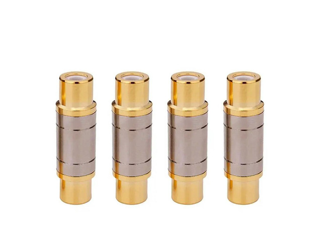 4 PCS RCA Connector Gold Plated Straight RCA Female Jack Adapter Audio Plug Adapter