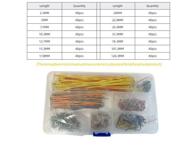 560pcs in Box: 14 Types of Breadboard-Specific Wires (40pcs for Each Length) Breadboard Jumper Wires / Connecting Wires