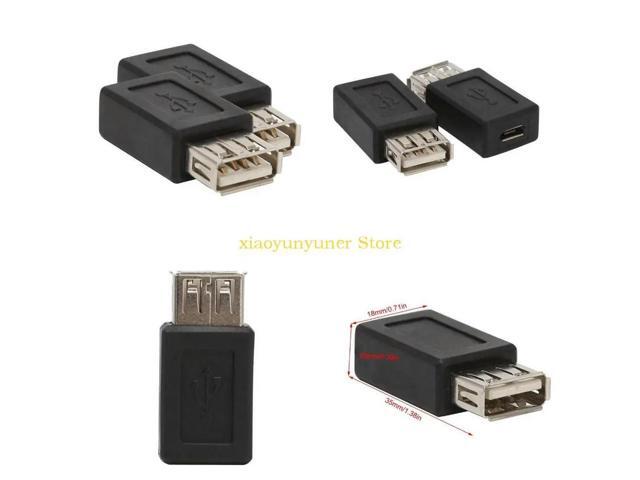 USB A Female to Micro USB Female Adapter USB 2.0 A Female to Micro USB B 5-Pin Female Plug Socket Converters Connector