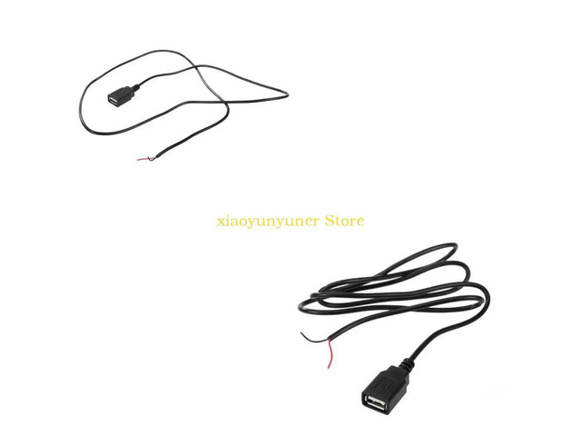 30cm/1m/2m USB2.0 Type A Female 2Pin Extension Power Cable DC5V PowerSupply Adapters Connectors Wire