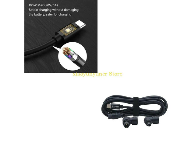 PD100W Charging Cable for Laptops Type C Port 100W Fast Charging 2M Length