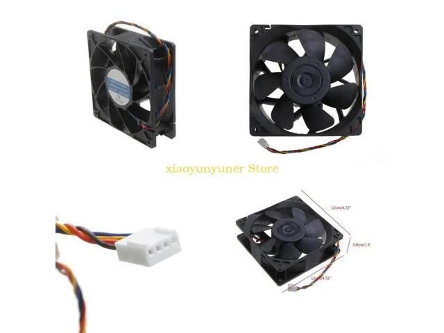 YD12038HB CPU Cooling Fan 12x12x3.8cm 4 Pin 4 Wire PWM Automatic Temperature Control Server Cooler with Ball Bearing