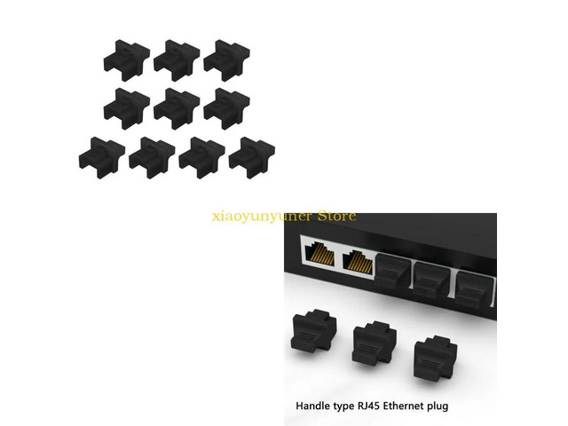 10Pcs/set Silicone RJ45 Ethernet Connectors Dust Proof Cover Networking Dust for RJ45 Cord Protectors Case
