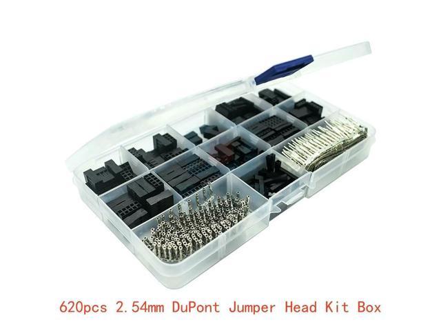 620 pieces and 310 pieces of DuPont jumper connector housing with 2.54MM male/female spring pair connector box kit