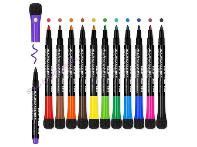594A Whiteboard Pens Markers Pens, Fine Tip White Boards Pens Colour White Boards Markers Erasable, Dry Wipe Markers