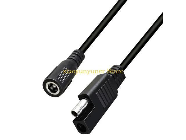 Universal Adapter Cable for SAE to 5.5x2.1mm Female Power Connection Cable 25CM