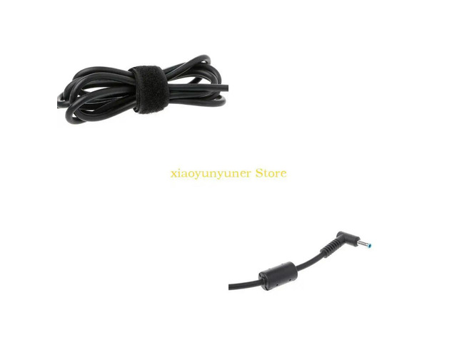 DC Tip 4.5x3.0 Power Plug Socket Connector with Cord Cable for for Laptop Computer Cable Black