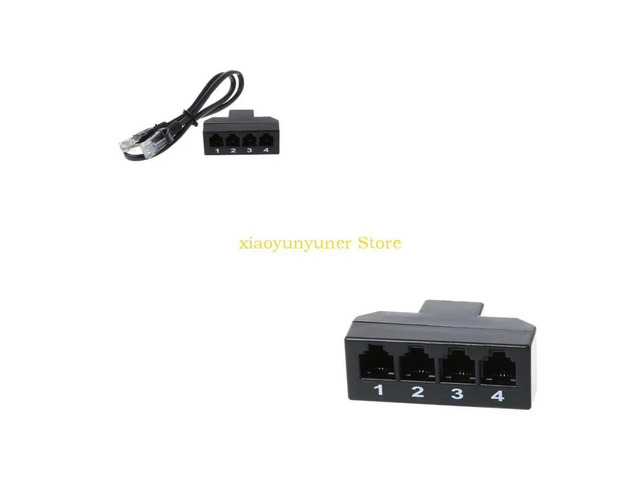 1PC RJ11 6P4C Female To Male RJ45 8P8C 1 to 4 Splitter PCB-Connection Telephone Coupter Cable