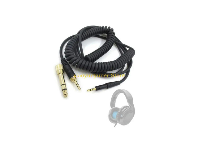 6.35mm Plug Earphone Wire Resilient Spring Cable for Sennheiser HD6DJ MIX