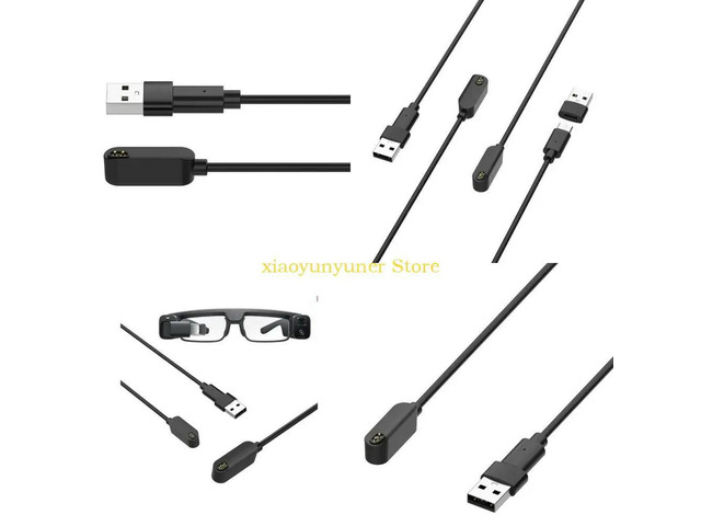 Power Cord Charging Cable USB Type-C 2 in 1 for Glasses Camera