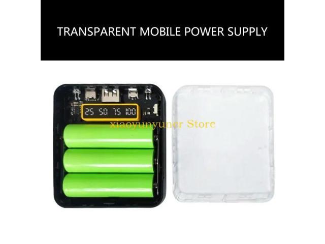 Power Banks Box with Quick Charging 3xHolder Detachable Outer Case Support Quick Charging Function