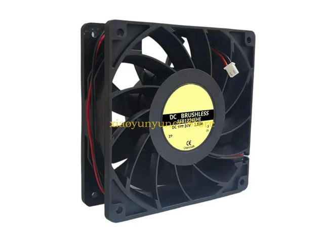 FFB1224EHE 120mm DC24V 1.50A High Performances Cooling Fan, 4500RPM, for Server Racks and Industrial Use