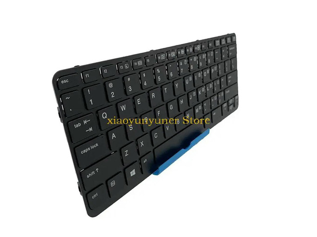 US Layout English Keyboard Without Backlit No Frame for Elitebook 820 G1 820 Laptop, Black