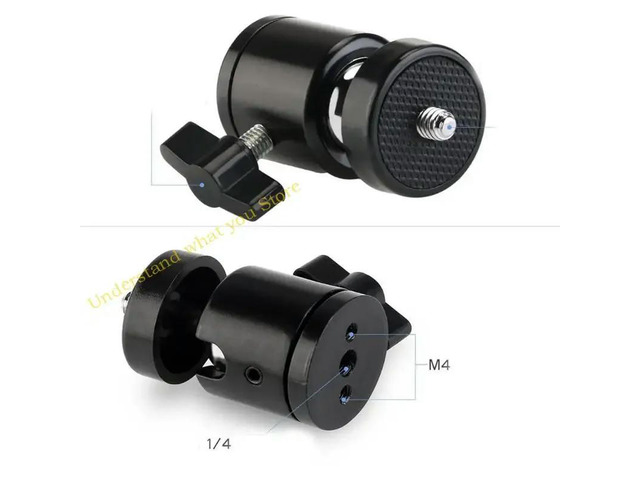 Mini Tripod Ball for Head 360° Tripod Mount Camera Ballhead Adapter for D
