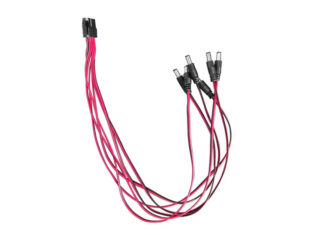 zj-thATX Graphics Card PCI-E 6Pin Female to 6 Ports DC 5.5X2.5mm Male Plugs 12V Power