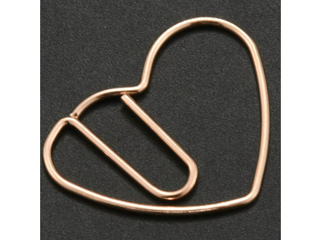 100 Pieces Love Heart Shaped Small Paper Clips Bookmark Clips For Office School Home l Paper Clips