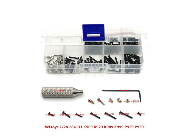 RC Car Screw Nut Kit l With Box For Wltoys 284131 K969 K979 K989 K999 P929 1/28 RC Car Spare Parts