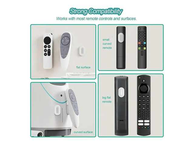 Wall Mount Remote Control Holder 5-Pack, Magnetic Silicone Remote Organizer For TV, Ceiling Fan, Air Conditioner