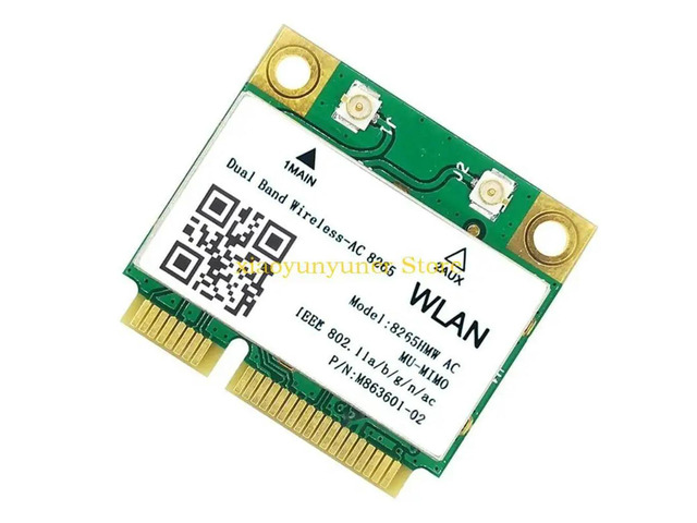 Dual Band -AC Network Card 8265 8265HMW,2.4G/ 5G BT 4.2 Mini PCI-e LAN Card,Support 802.11a/b/g/n/ac 876Mbps
