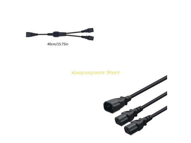 IEC320 C14 to 2×C13 Y Splitter Power Cord,Single IEC320 C14 Male to 2×C13 Female Splitter Adapters Cable Cord