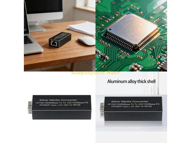 Plugs And Play SFP Fiber Media Converters Features Type C Port For 1.25G Seamless Data Conversion
