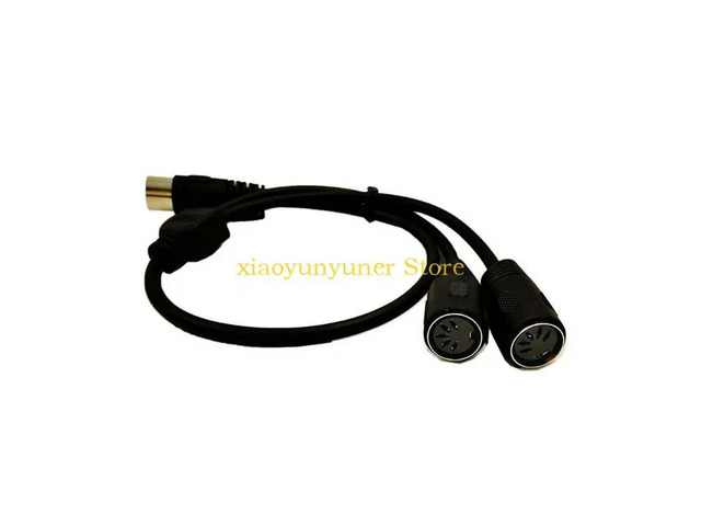 50cm MIDI DIN 5P Y Splitter Adapter Cable Male to 2x DIN-5 Female Extend Cord