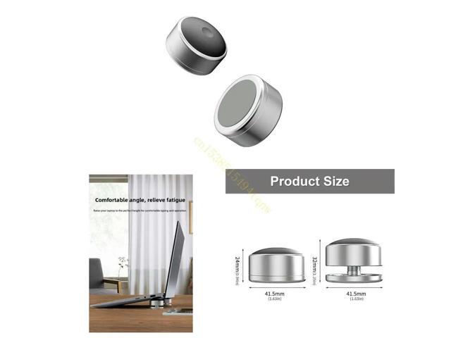 1 Pair Laptop Stand Pad Aluminum Heightening Pad Adjustable Base Nonslip Bracket Adjustable Holder