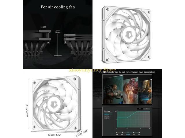 ID-COOLING NO-12015-XT Super Slim Thinckness 15mm Ultra-Thin PWM Temperature Control 12cm 5V Chassis Cooling Fan