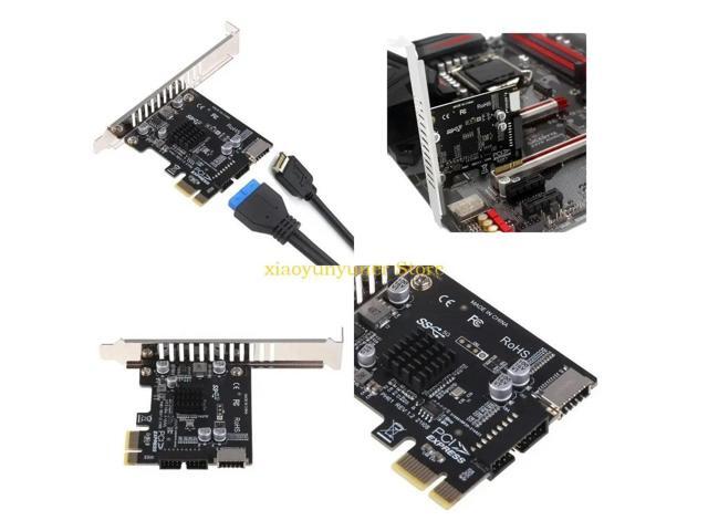 PCI-E to USB3 Type-E Front Panel Type-C 19P Expansion Card for PCI-E X16