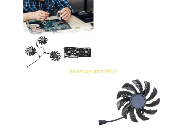 Graphics Card Cooling Fan for RTX3050 3060 3060TI Video Card Optimaled Cooling 4Pin PLD08010S12HH Quiet Fan 3PCS