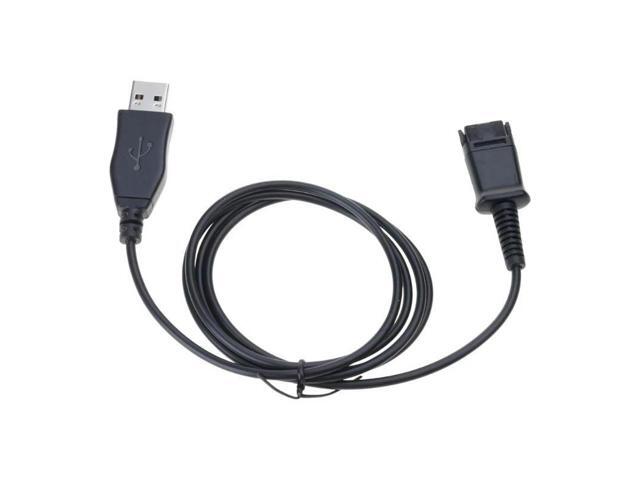 Plugs and Play USB Interfaces CableFor Quick Disconnect Headsets Connecting to PC Laptop Softphone 47.24inch/120cm
