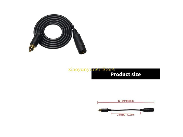 European Bike Charging Cord For DIN Power Extension Cable 300CM LongE