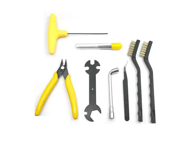 3D Printer Tools Kit 17Pcs 3D Printer Accessories With Nozzle Cleaning Tool, Wrench, Tweezer Yellow