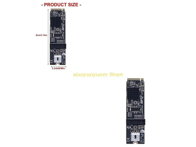 M.2 PCIe To USB3.0 Expansion Card With 10Gbps Speed For NVMe SSDs Compatibility And Plugs Play Installation