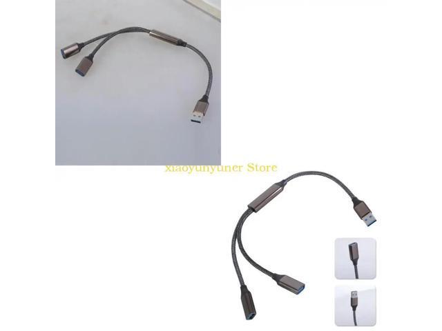 USB3.0 Double Female Splitter Cable Enhances Devices Connection 5Gbps Quick