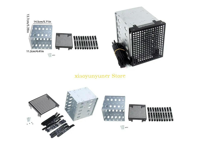 Large Capacity Stainless Steel HDD Hard Drive Cage Rack SAS SATA Hard Drive Disk Tray Caddy for Computer Accessories