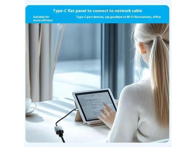 USB C to Ethernet Adapter Gigabit RJ45 1000Mbps Type C Networking Converter For