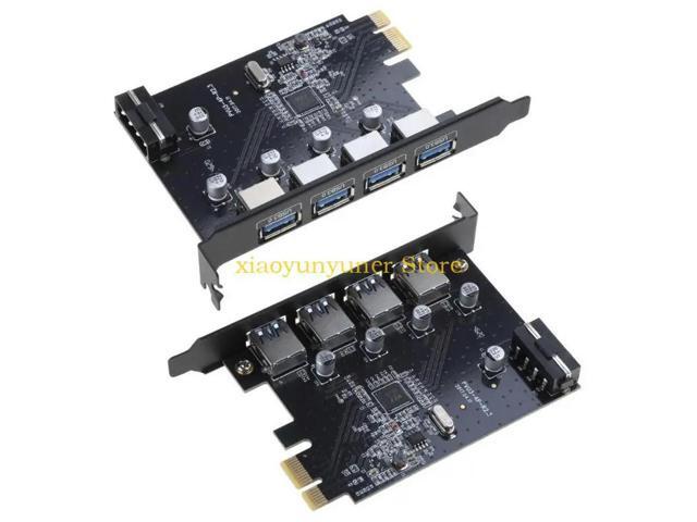 4Port USB3.0 PCI-E Expansion Card 4 Port USB3.0 PCI-E for Express Card Splitter Power Connector PCIE Adapter Rapid Expan