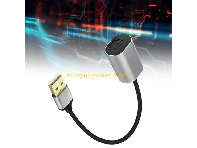 USB A to Fiber Sound Sound Converter Cable SPDIF Female Port Connection Transmission Adapter for Laptop Home Theater